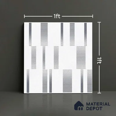 Highlighter Wall Tile TL 07251 B Plana 8012 GLM (Silver) 1 ft x 1 ft Ceramic Matte Finish - 9 mm | Suitable For Kitchen & Bathroom | 2 mm Spacer is Mandatory